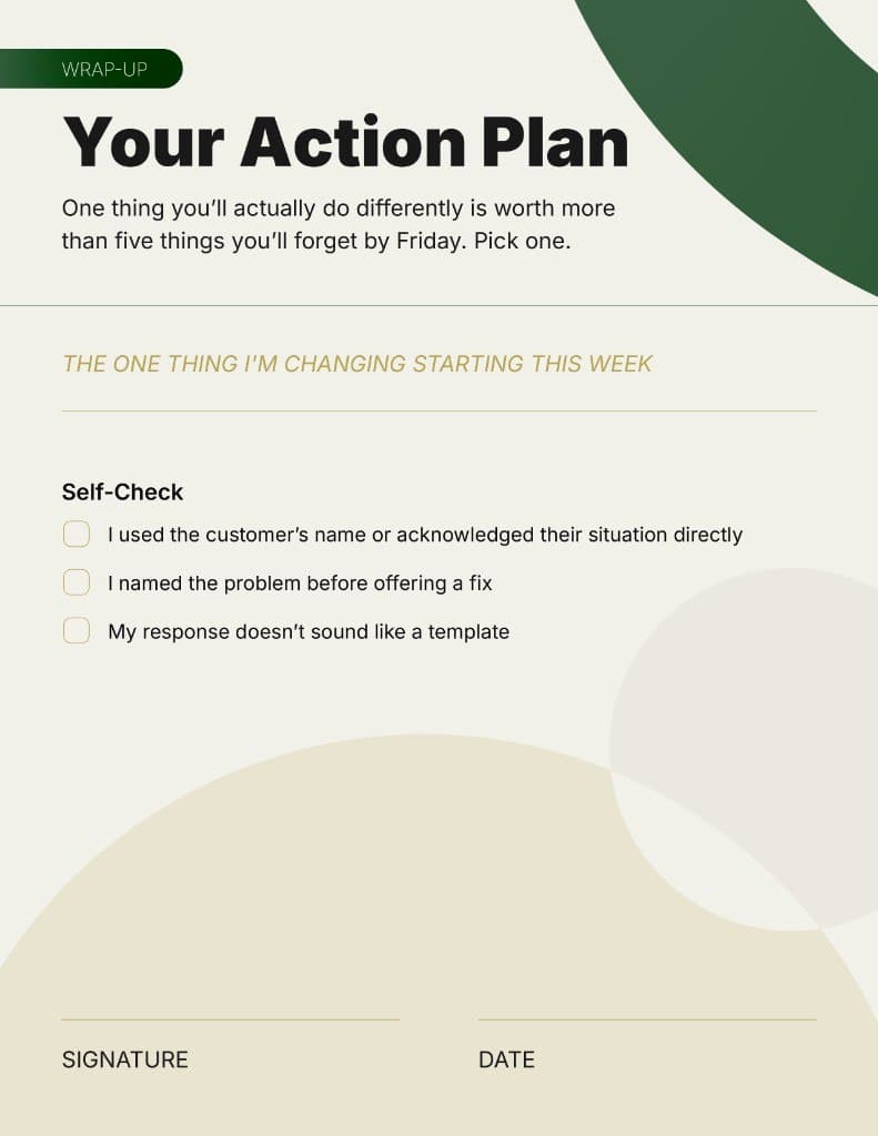 Action plan